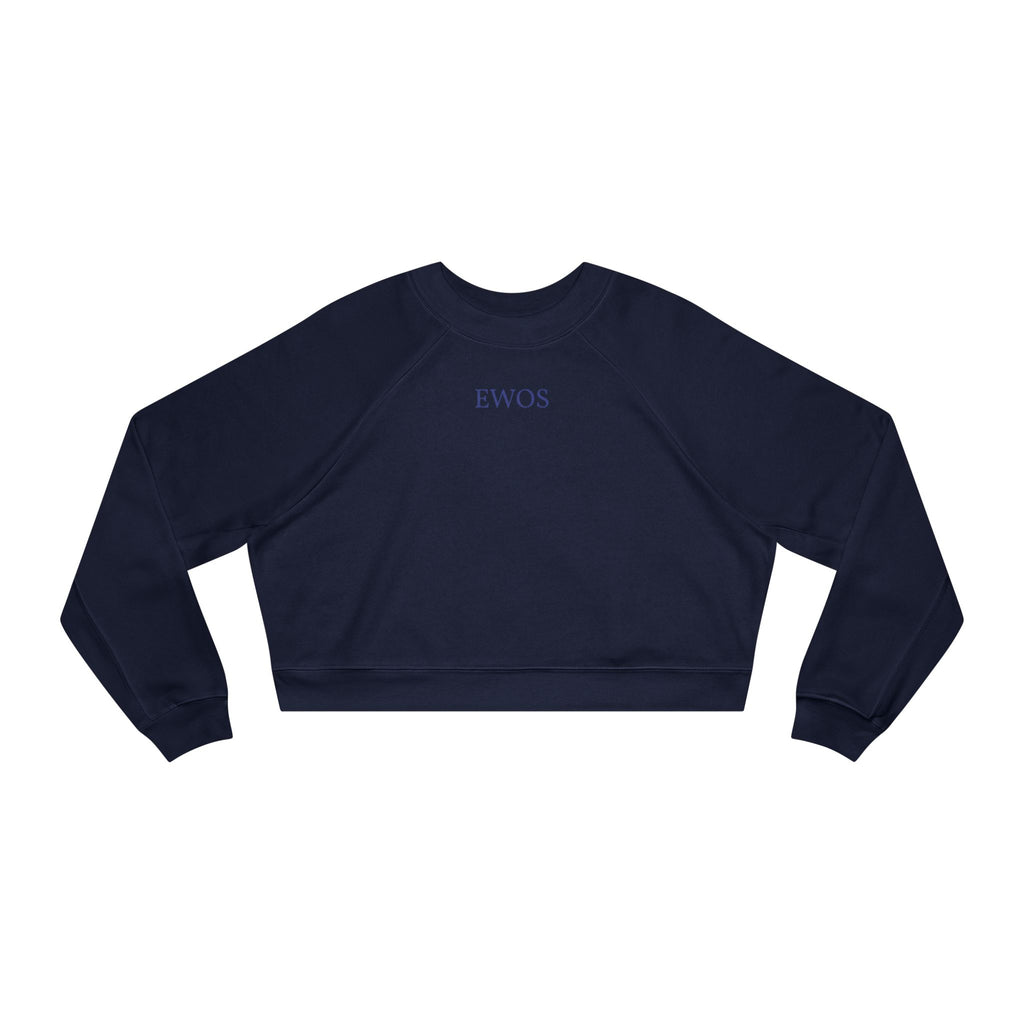 KW05 minimalist logo Cropped Sweatshirt | navy cropped fleece pullover